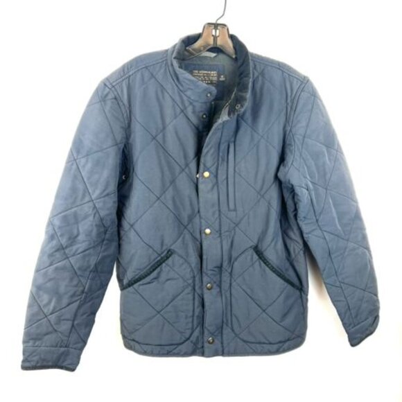 J Crew Men’s Quilted Blue Jacket Size Medium